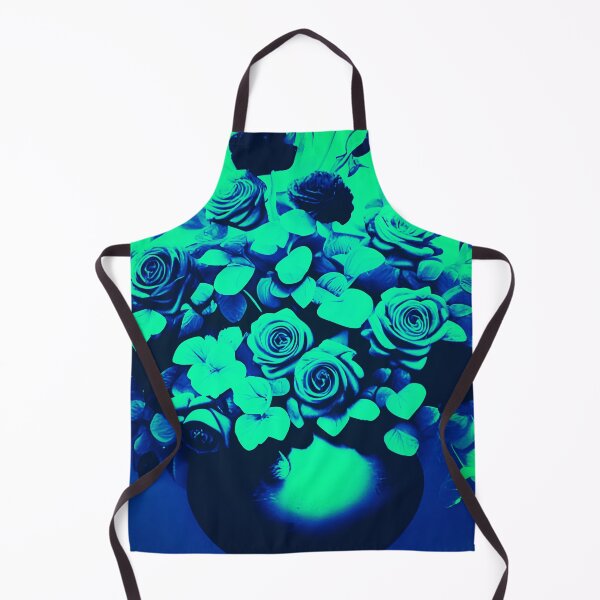 Item preview, Blue and Green Abstract Roses in Vase designed and sold by asurtiumgreen.