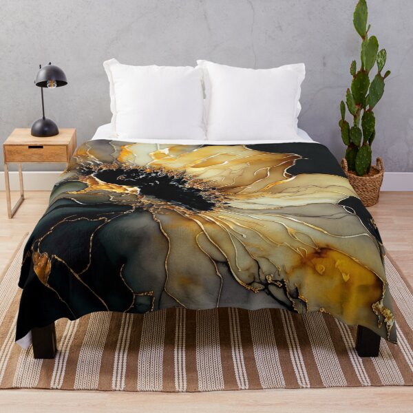 Item preview, Organic Sunflower - Semi Abstract Alcohol Ink Resin Art designed and sold by inkvestor.
