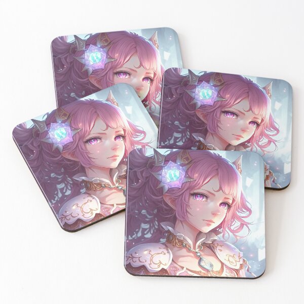 Item preview, A fantasy elf female cleric in a pink pastel dress designed and sold by PJGartui.