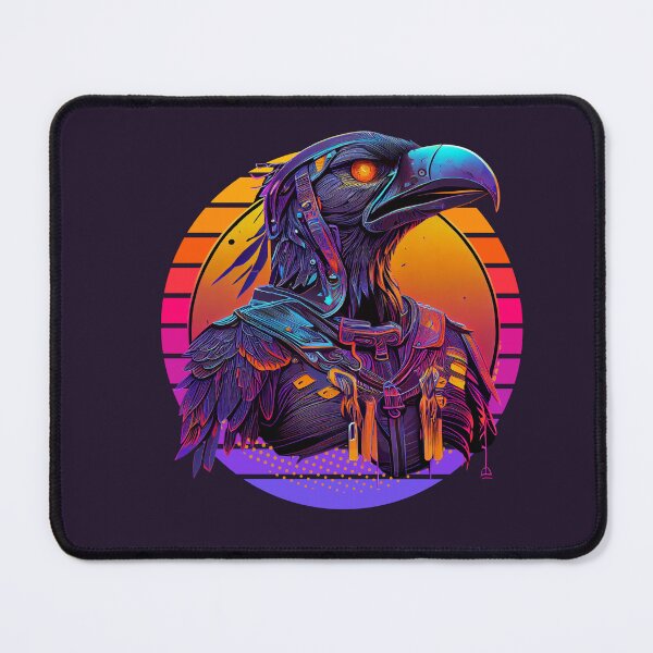 Item preview, Viking Odin Raven Vaporwave Art Print designed and sold by Joyfulimaginery.