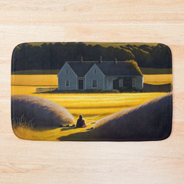 Item preview, Young Girl Sat in a Golden Field Looking at a House like Andrew Wyeth Painting designed and sold by KALEIDOSCOPE UK.