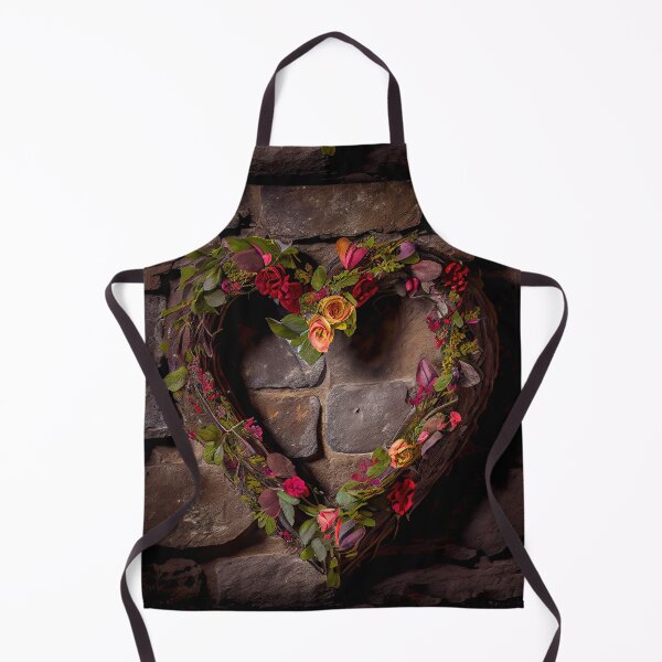 Item preview, Floral heart ring design on a stone wall 5 both vintage and modern floral wallpaper background new for 2023 designed and sold by GeoffBeattie.