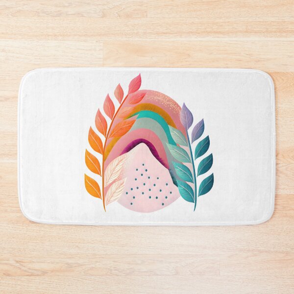 Item preview, Abstract Fantasy Boho Rainbow With Leaves designed and sold by lugillustration.