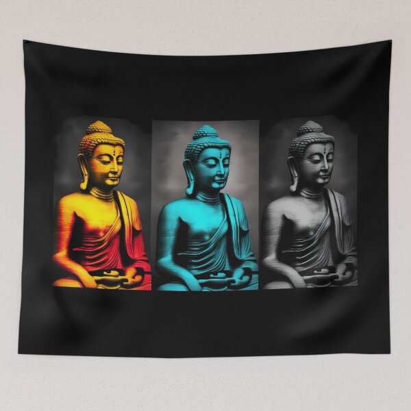 Item preview, BUDDHA TIMETRAVEL PORTRAIT PAINTING designed and sold by bharuarts.