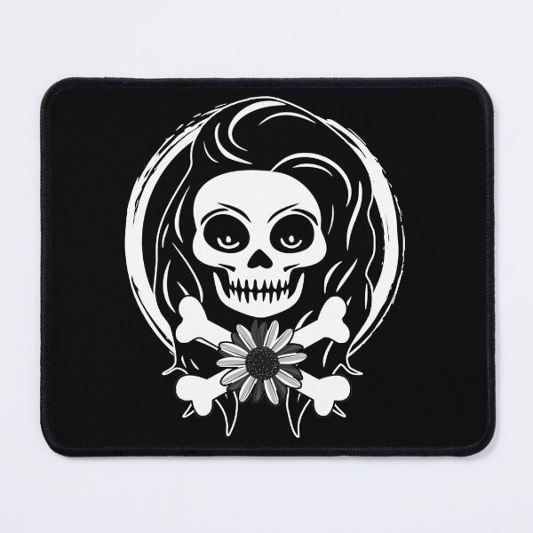 Item preview, Florist Female Skull and Daisy Flower White Logo designed and sold by Nuletto.