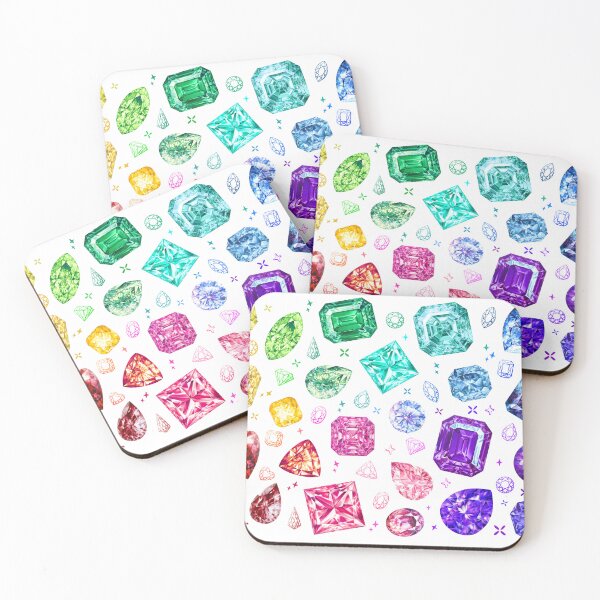 Item preview, Colorful Gemstone Collection. Gem Print designed and sold by AmberSunArt.