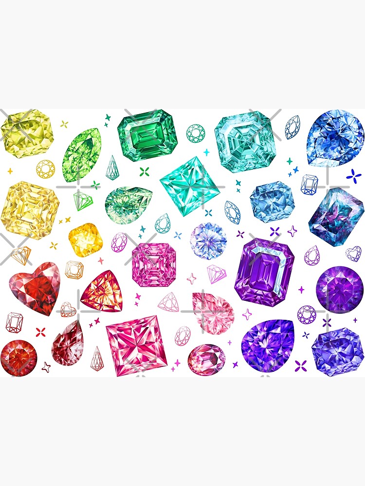 Colorful Gemstone Collection. Gem Print | Poster