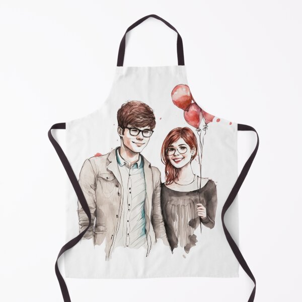 Item preview, Valentine couple with red balloon designed and sold by Color Concept.