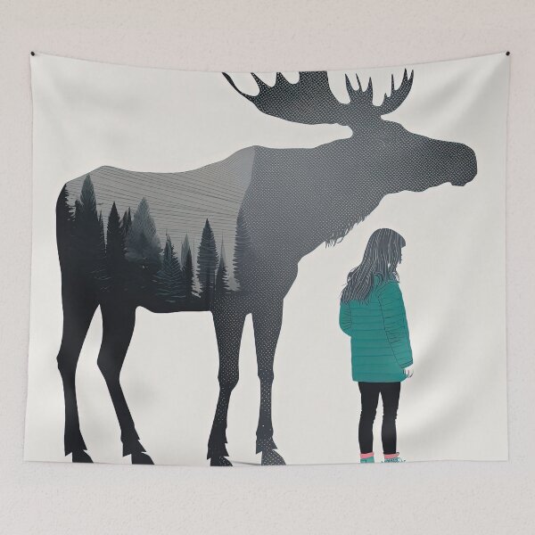 Item preview, just a girl who loves moose designed and sold by Chillapy.