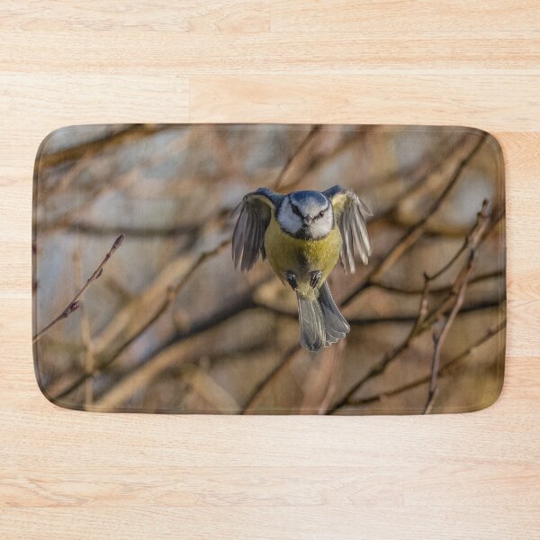 Item preview, blue tit in flight designed and sold by AliMarleyPhoto.