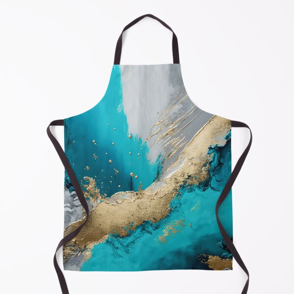 Item preview, Blue and gold abstract acrylic painting on canvas. Liquid marble texture. designed and sold by ShopThousand.