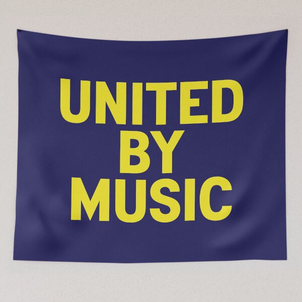 Item preview, United by music - Blue version designed and sold by aguyfromspain.