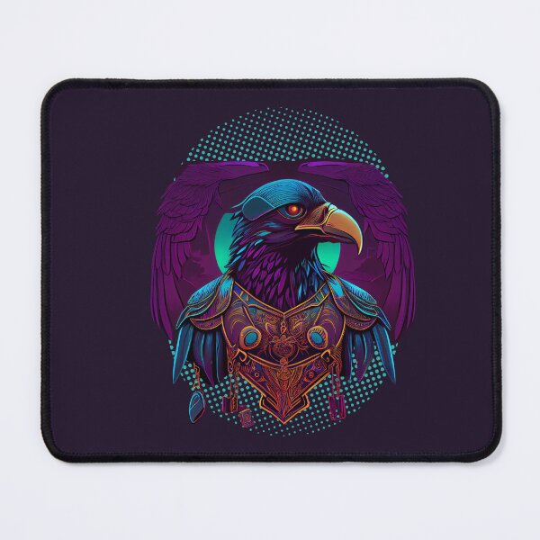 Item preview, Viking Odin Raven Vaporwave Art Print designed and sold by Joyfulimaginery.