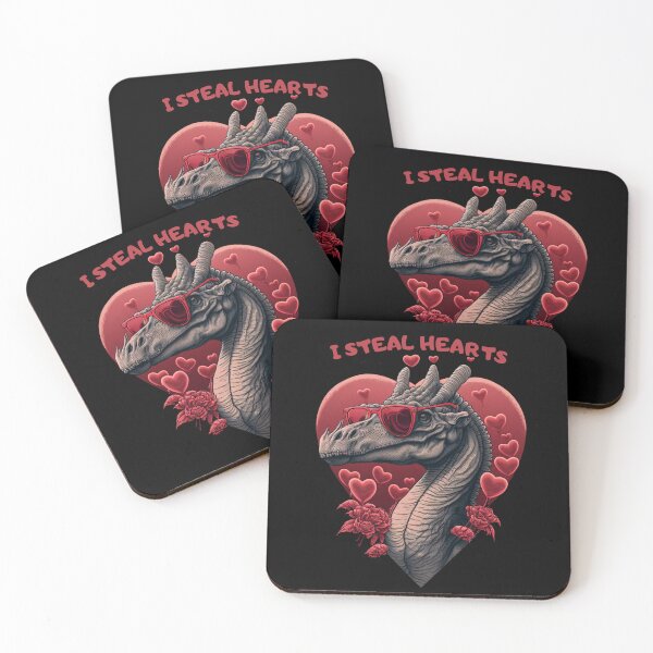 Item preview, i steal hearts valentines day cute dinosaur designed and sold by LiartVibes.