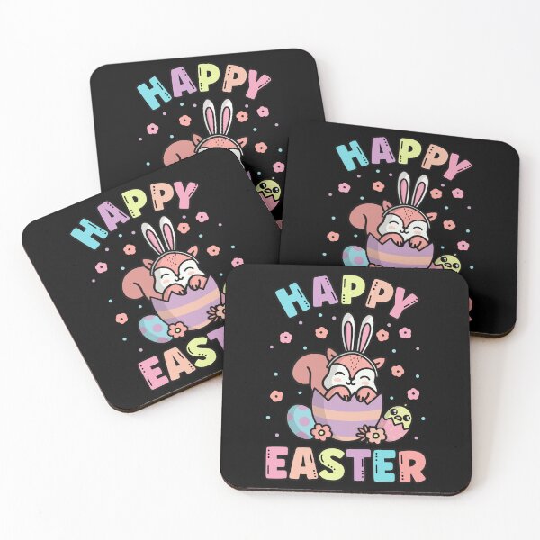 Item preview, Happy Easter Kawaii Bunny Squirrel Cute Spring Egg Hunting designed and sold by JokeGysen.