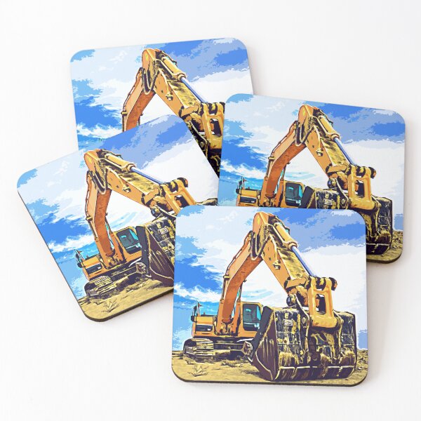 Item preview, Excavator pop art style illustration designed and sold by KondeHipe.