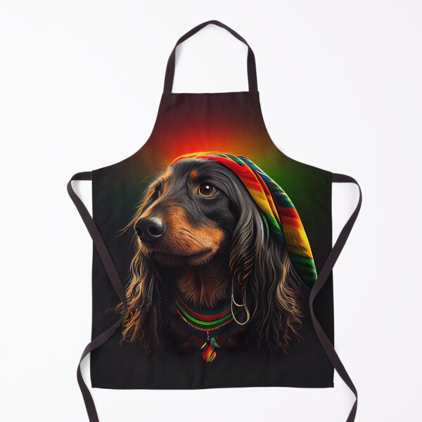 Item preview, Cute Rasta Dachshund dog portrait #1 designed and sold by Artistic Pandas.