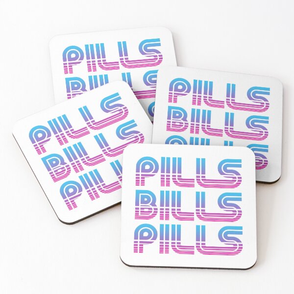 Item preview, Pharmacy Humor Selling Pills to Pay the Bills Retro Blue to Pink designed and sold by RxBlockhead.