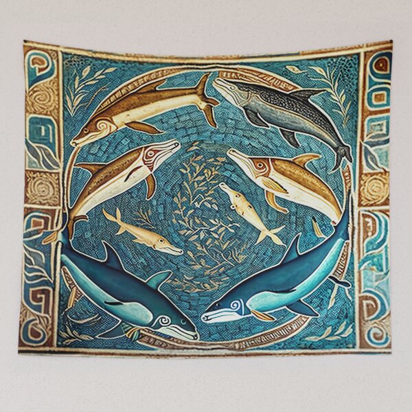 Item preview, Minoan Mosaic Fresco - Bronze Age Crete - Ancient Cretan History designed and sold by Styrman.
