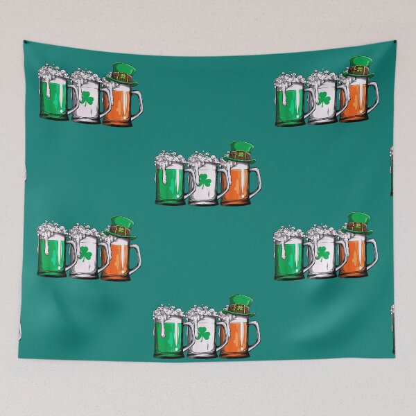Item preview, Irish Beer Ireland Flag St Patricks Day Men Women Leprechaun T-Shirt designed and sold by zedbubblez.