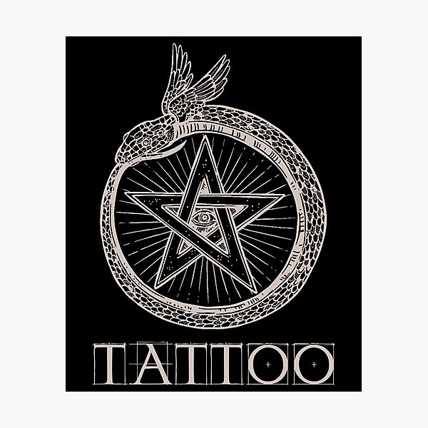 Sacred geometry spiritual pentagram tattoo Vector Image