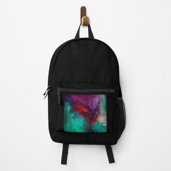 Item preview, Abstract art colors seafoam, red, purple and jade designed and sold by Mat-Pouget.