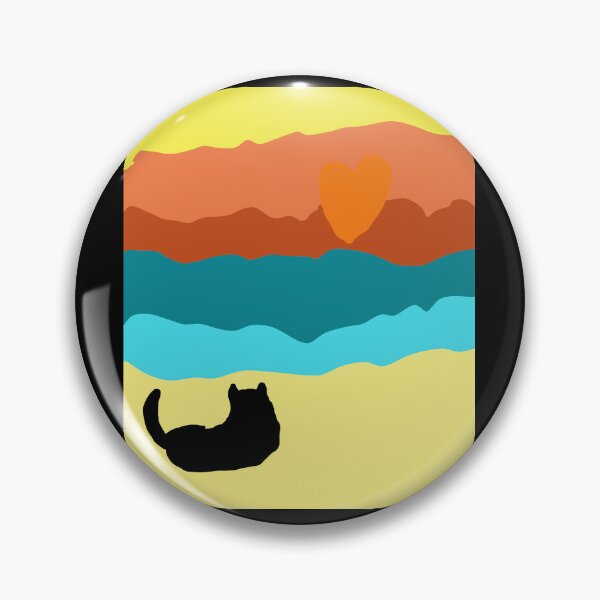 Aperçu de l'œuvre Chat regardant la scène du coucher du soleil, aucune compétence artistique créée et vendue par noartisticskill.