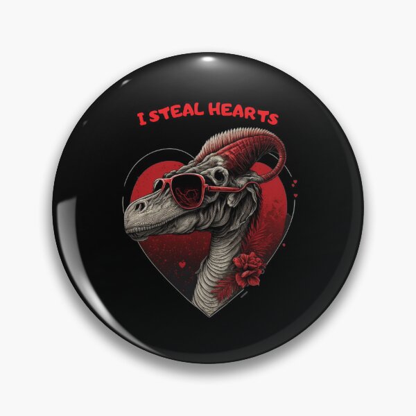 Item preview, i steal hearts valentines day cute dinosaur designed and sold by LiartVibes.