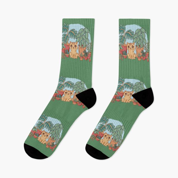 Item preview, cat with indoor plants designed and sold by DerSenat.