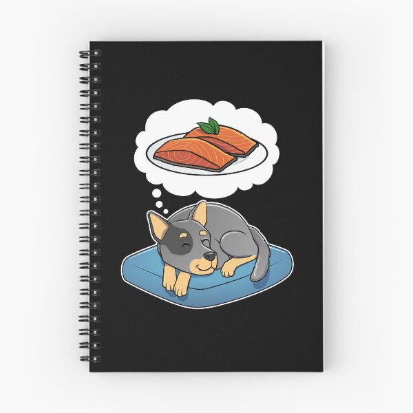 Item preview, Australian Cattle Dog dreaming about Salmon designed and sold by DoggieDelights.