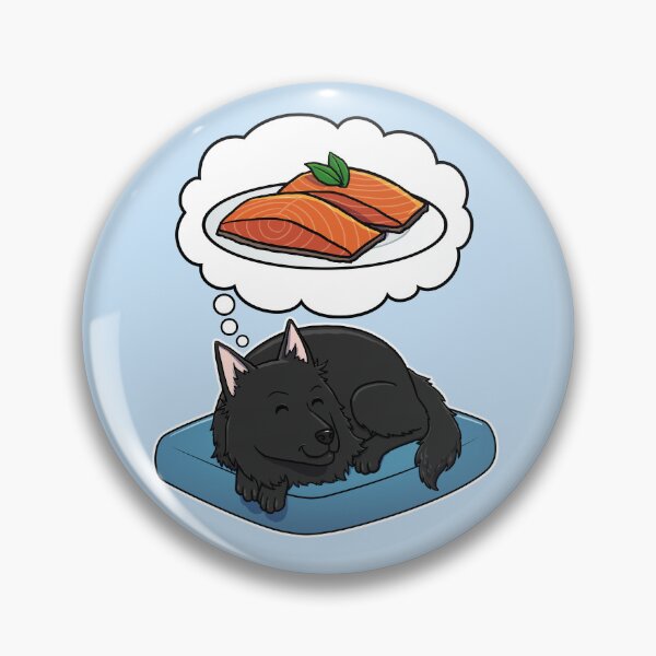Item preview, Belgian Sheepdog dreaming about Salmon designed and sold by DoggieDelights.