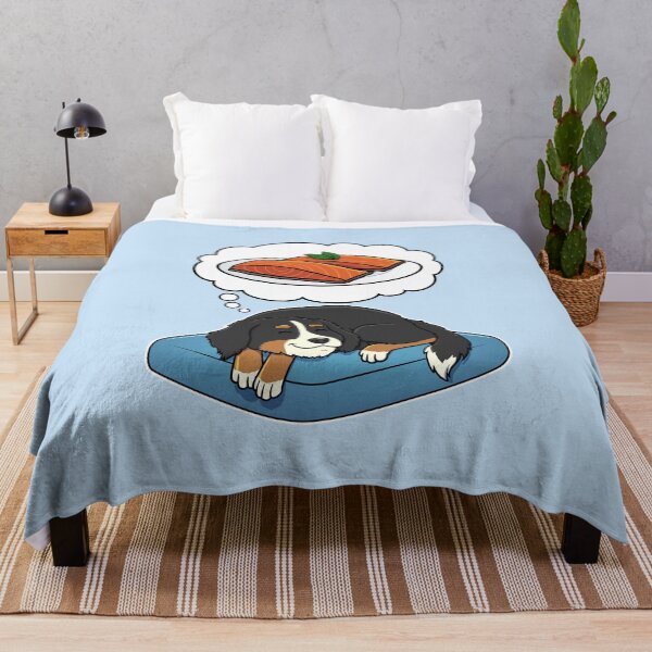 Item preview, Bernese Mountain Dog dreaming about Salmon designed and sold by DoggieDelights.