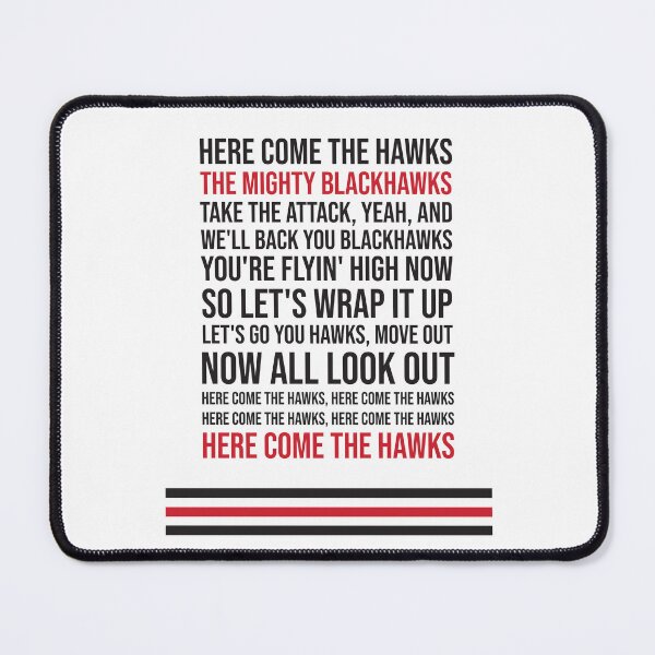 Item preview, Here Come The Hawks White Wordmark designed and sold by B3 Graphics.