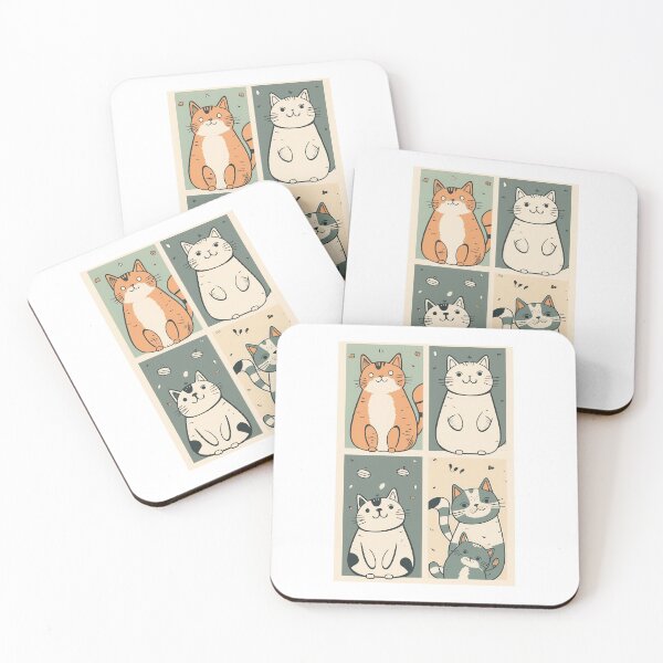 Item preview, "Purrfectly Pawsome: Four Cute Cats" designed and sold by eloveair.