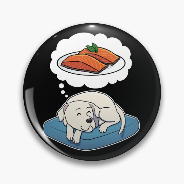 Aperçu de l'œuvre Dogo Argentino dreaming about Salmon créée et vendue par DoggieDelights.