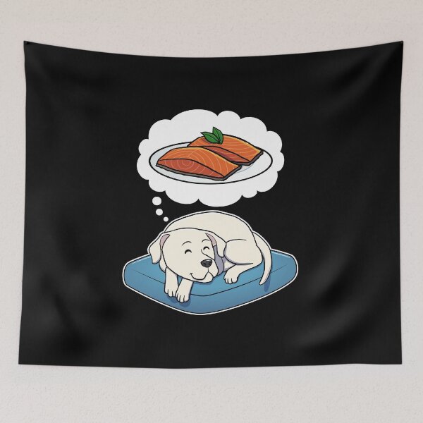 Artikelvorschau, Dogo Argentino dreaming about Salmon entworfen und verkauft von DoggieDelights.