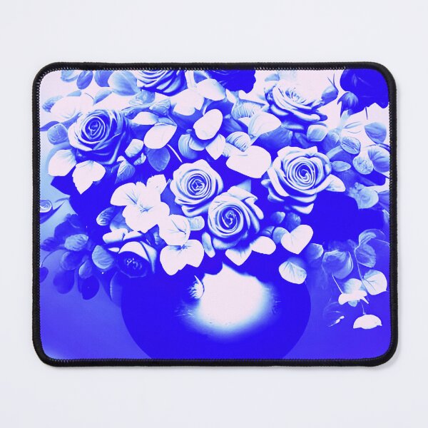 Item preview, Cobalt Blue and White Roses in Vase designed and sold by asurtiumgreen.