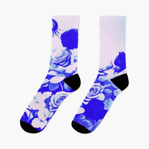 Item preview, Cobalt Blue and White Roses in Vase designed and sold by asurtiumgreen.