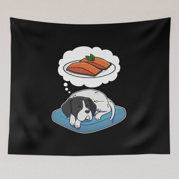 Artikelvorschau, English Pointer dreaming about Salmon entworfen und verkauft von DoggieDelights.