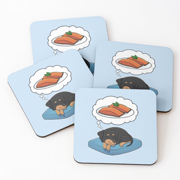 Item preview, Miniature Pinscher dreaming about Salmon designed and sold by DoggieDelights.