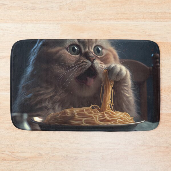 Item preview, Cat Eating Spaghetti designed and sold by Med ing.