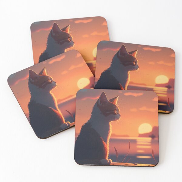 Item preview, Cat Looking At Sunset designed and sold by Paintandgo.