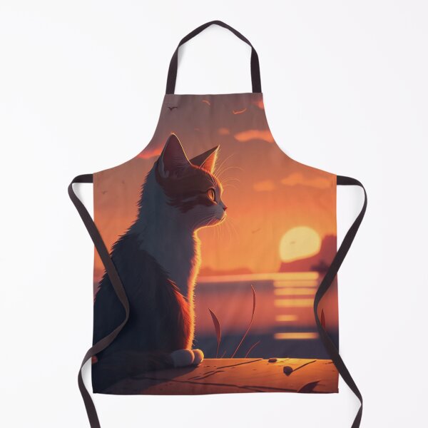 Item preview, Cat Looking At Sunset designed and sold by Paintandgo.