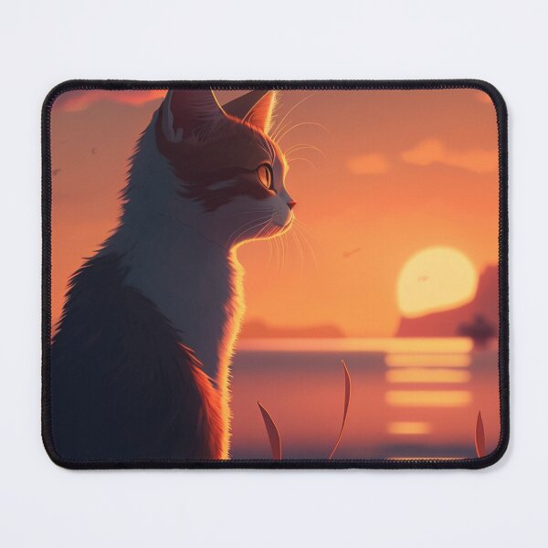 Item preview, Cat Looking At Sunset designed and sold by Paintandgo.