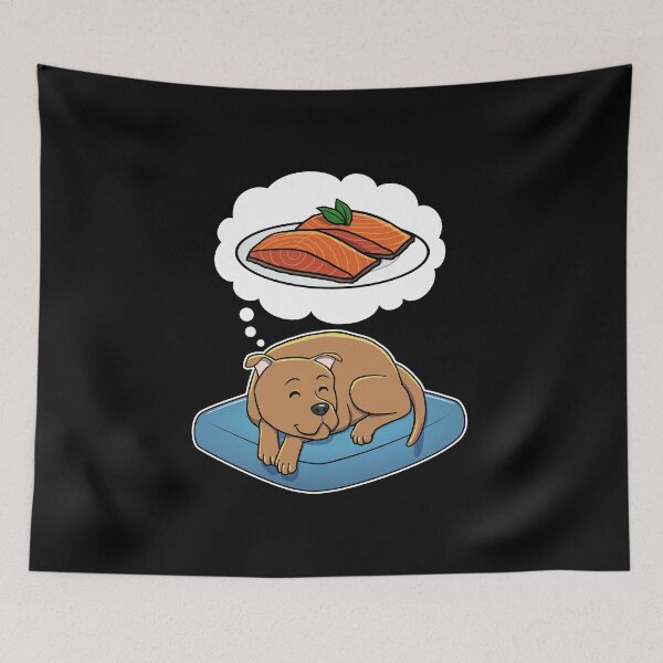 Artikelvorschau, Staffordshire Bull Terrier dreaming about Salmon entworfen und verkauft von DoggieDelights.
