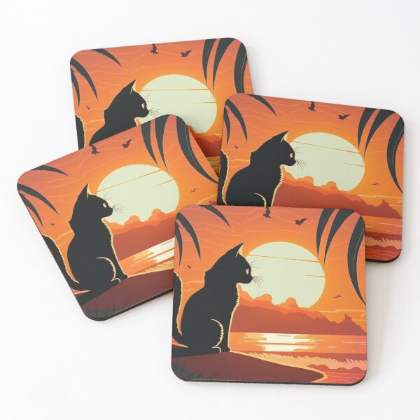 Item preview, Cat Looking At Sunset designed and sold by Paintandgo.
