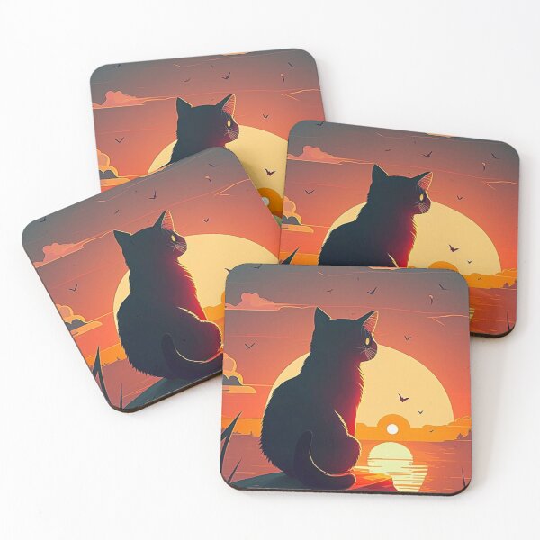 Item preview, Cat Looking At Sunset designed and sold by Paintandgo.