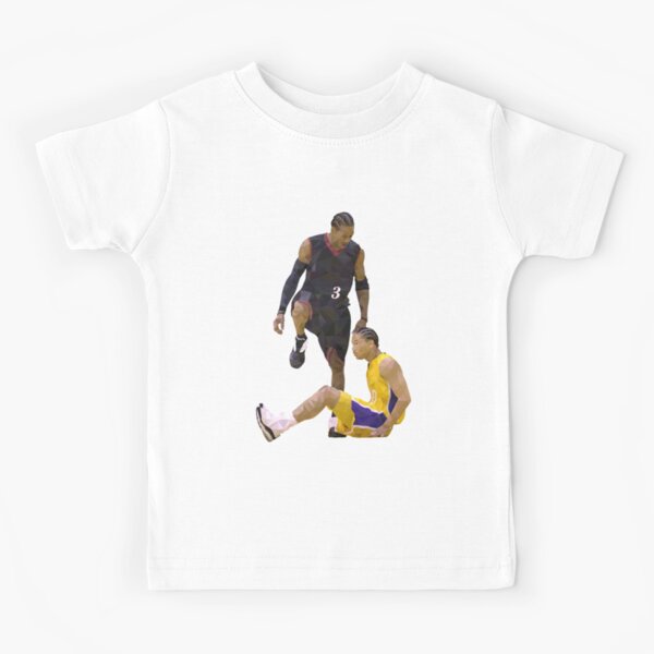 Allen Iverson Steps Over Tyronn Lue Low Poly Kids T-Shirt