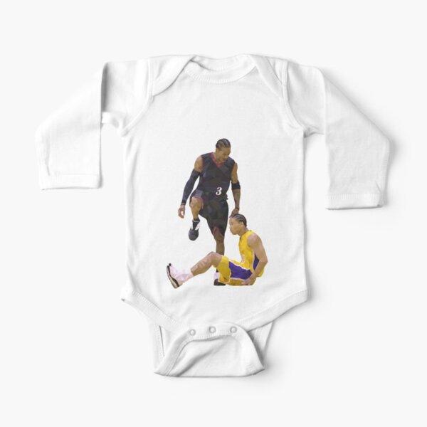 Allen Iverson Steps Over Tyronn Lue Low Poly Long Sleeve Baby One-Piece