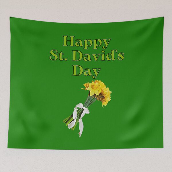 Item preview, Happy Saint Davids Day,Dydd Gŵyl Dewi Sant Hapus! St. David's Day Gifts with Daffodils designed and sold by facePale.